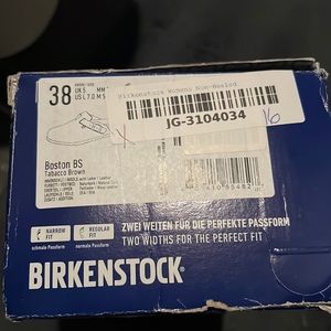 Birkenstock Boston Clogs Tabacco Brown Narrow fit Size 38. Brand New